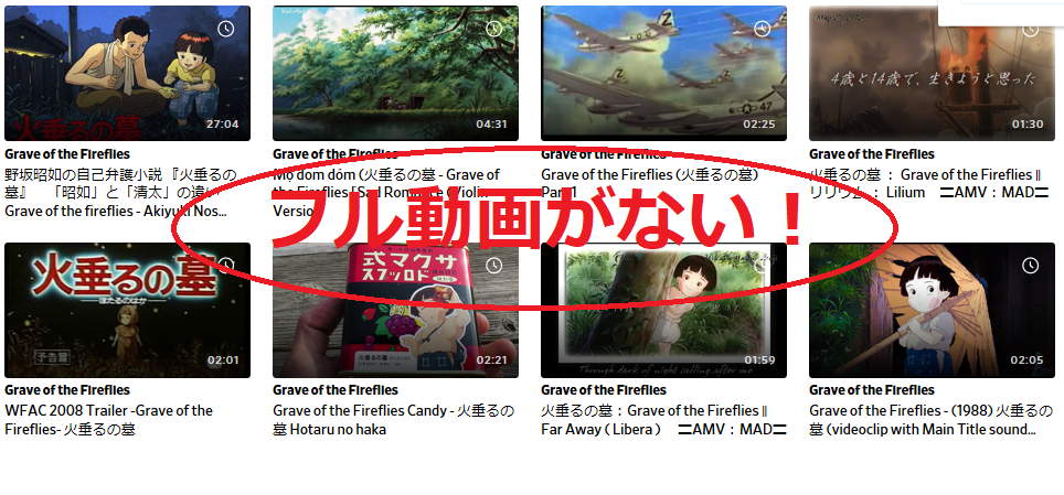 火垂るの墓のvodなど無料動画配信サービスはある 最新情報一覧 もあダネ